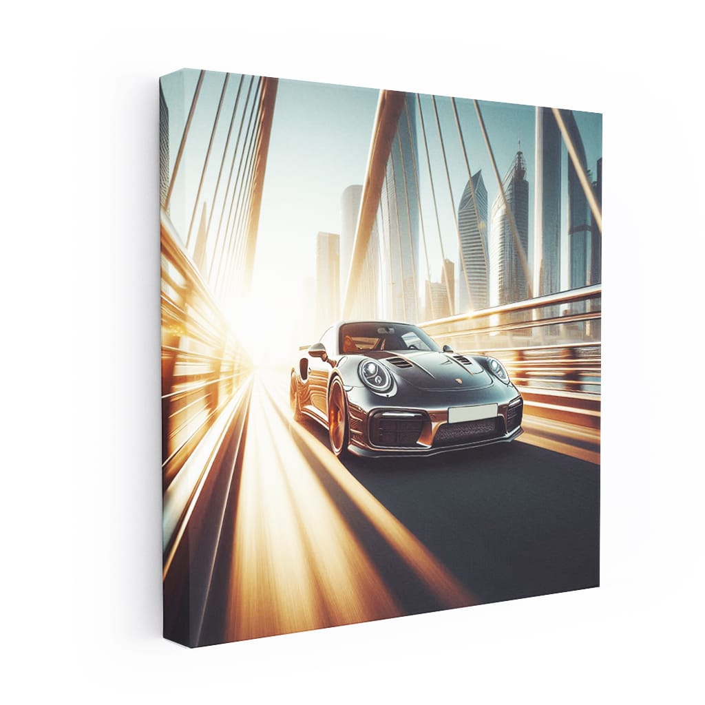 Porsche 911 Turbo S on Bridge - Speed Meets Elegance