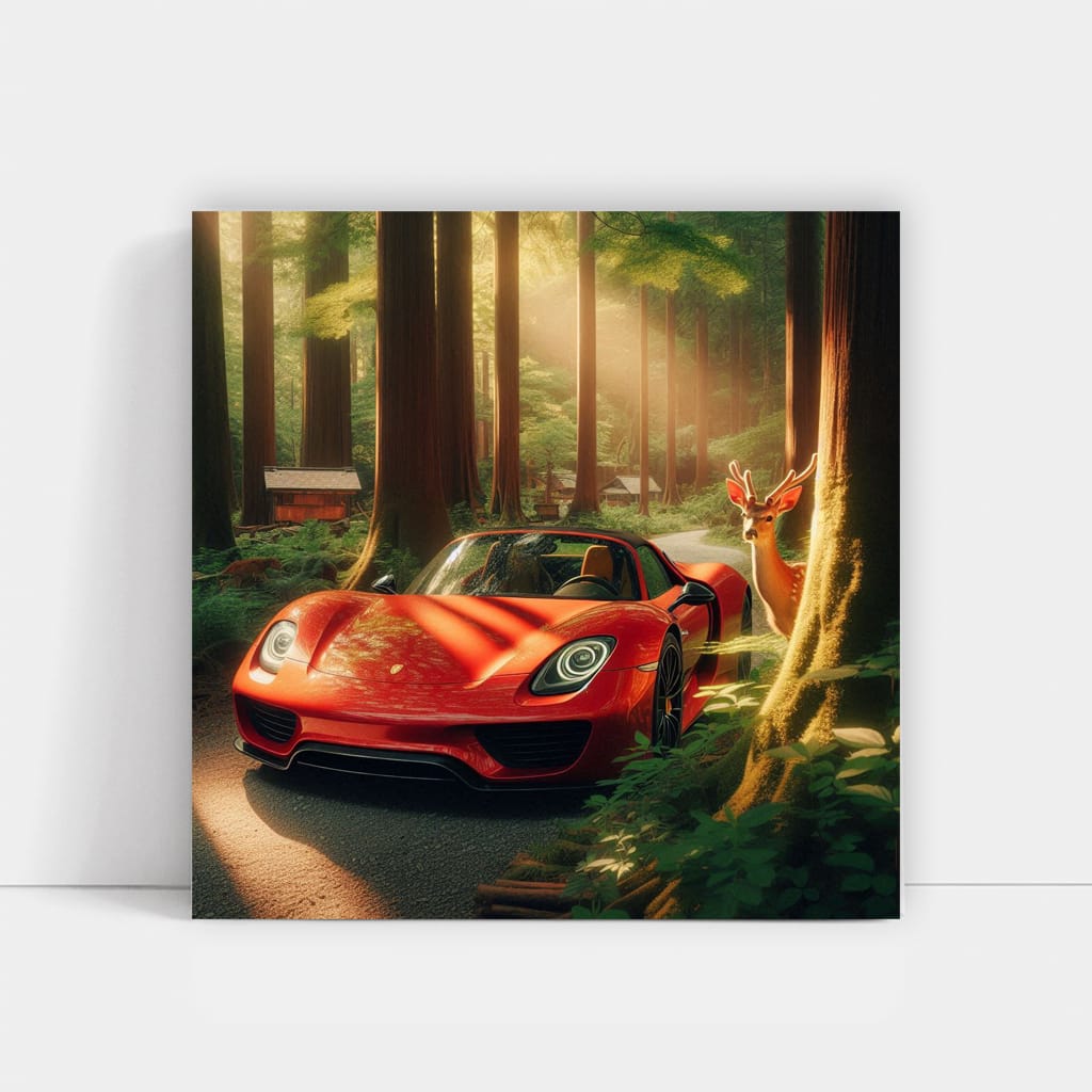 Porsche 918 Spyder in Forest - Unleash Power of Innovation