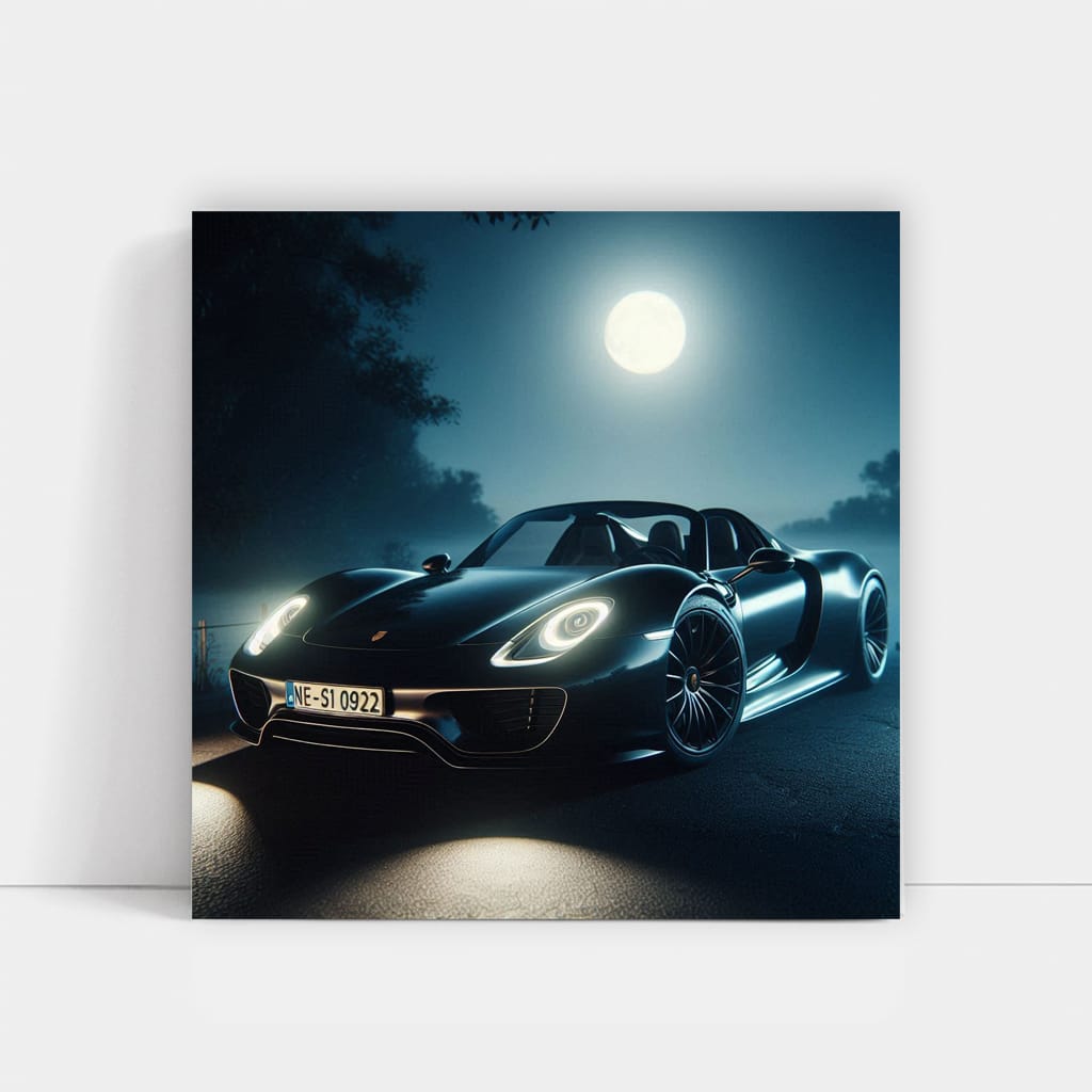 Porsche 918 Spyder at Night - Elegance Meets Speed