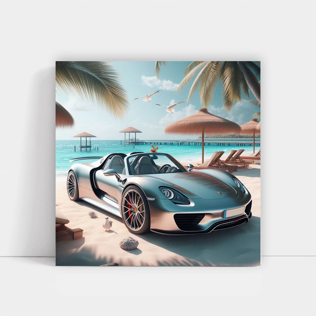 Porsche 918 Spyder on Beach - Ultimate Hybrid Supercar