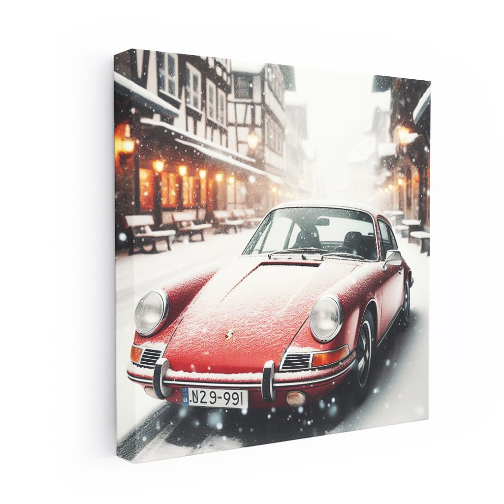 Vintage Winter Porsche - Timeless Elegance on Ice