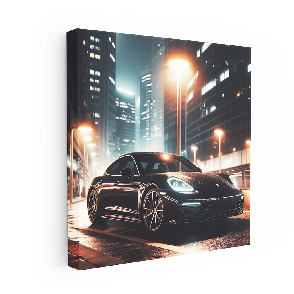 Porsche Panamera at Night - Sleek and Powerful Elegance