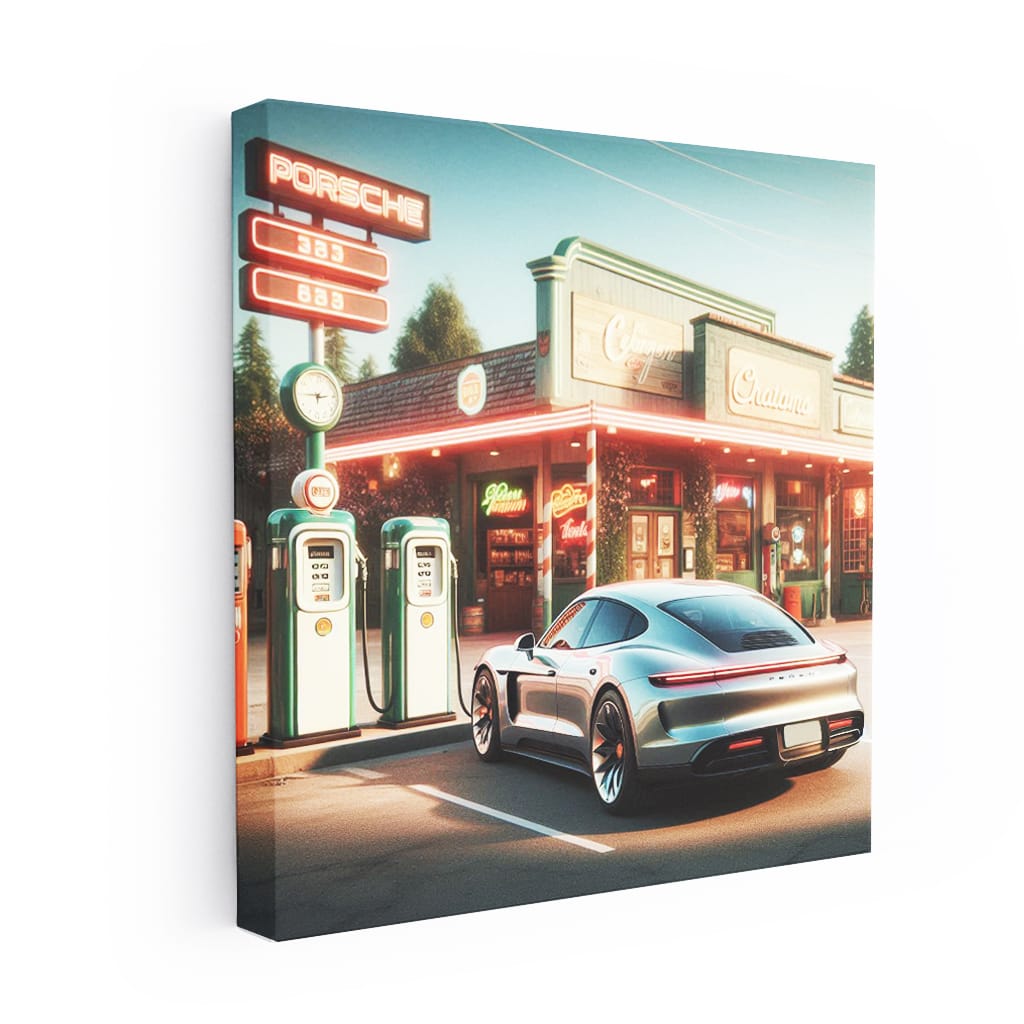 Vintage Style Porsche Taycan - Timeless Elegance