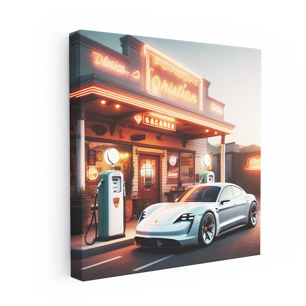 Vintage Style Porsche Taycan - Timeless Elegance