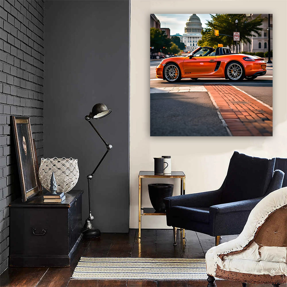 Vibrant Orange Porsche Boxster Spotted in Washington DC - Sporty Elegance