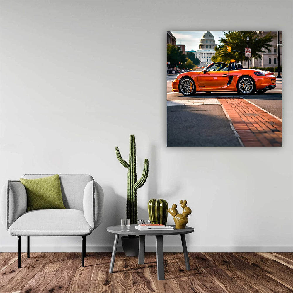 Vibrant Orange Porsche Boxster Spotted in Washington DC - Sporty Elegance