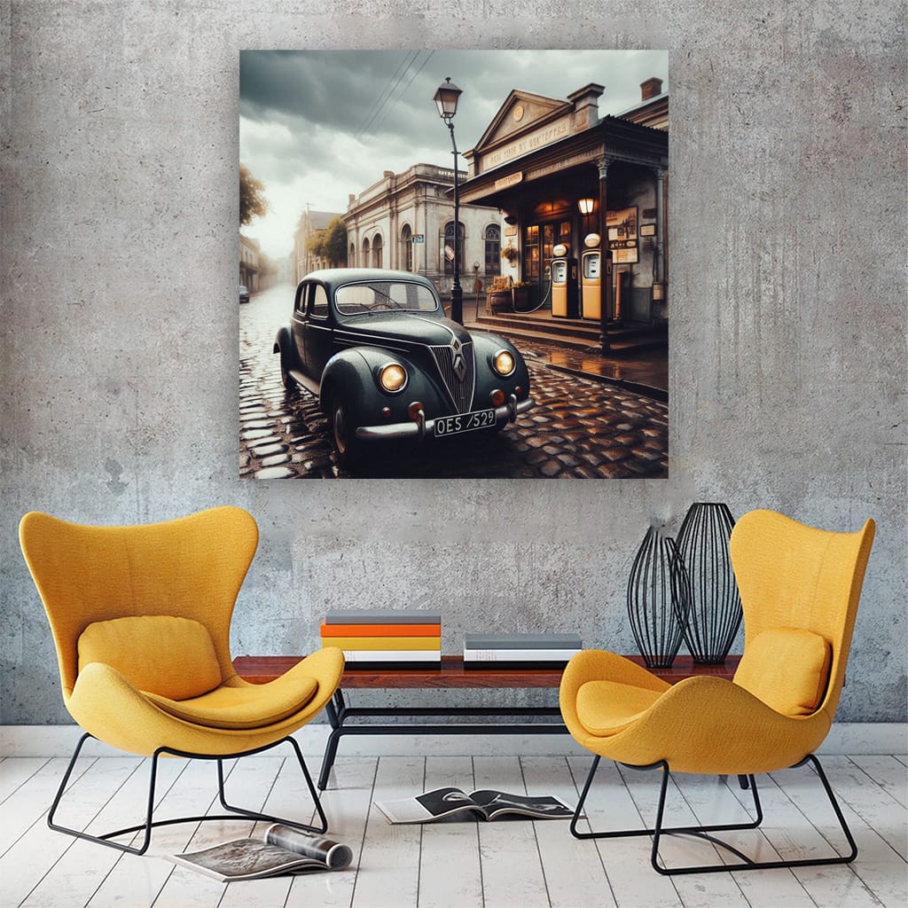 Renault Retro in Cloudy Weather - Classic Charm on Wheels