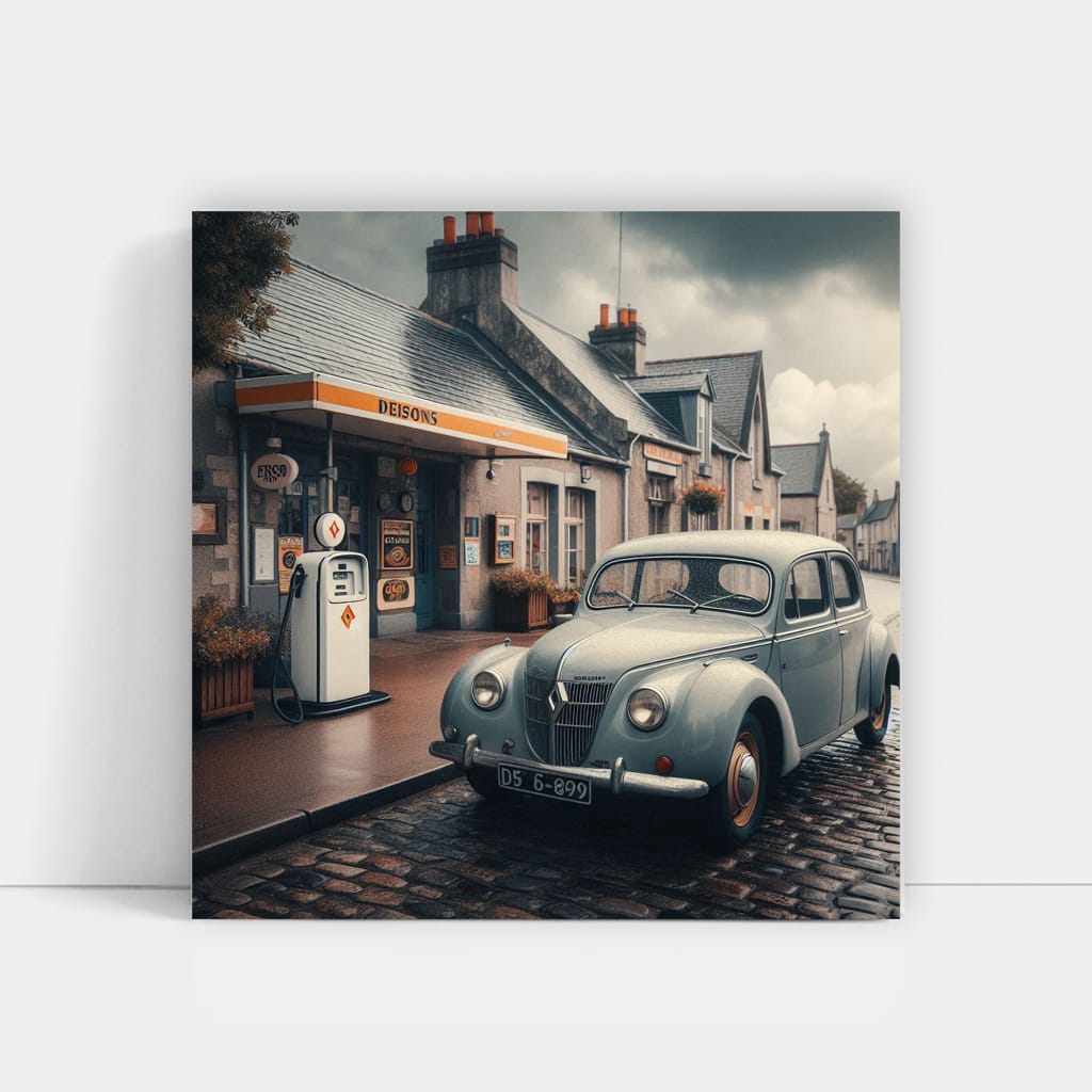 Renault Vintage in Overcast Skies - Timeless Classic