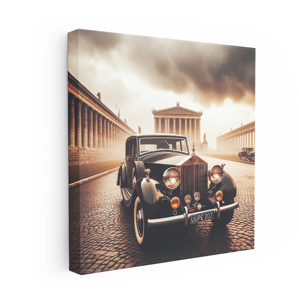 Retro Rolls-Royce in Cloudy Weather - Timeless Elegance
