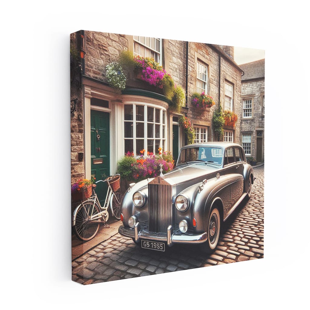 Classic Rolls-Royce in Retro Parking - Timeless Elegance