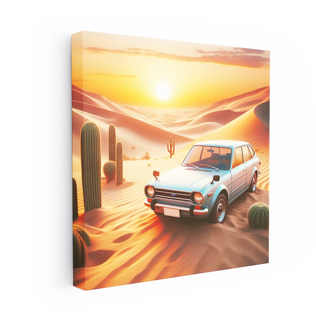 Subaru Vintage Foz in Desert - Classic Style and Adventure
