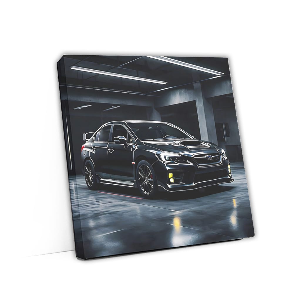 Black Subaru WRX in Garage: Power and Precision Unleashed