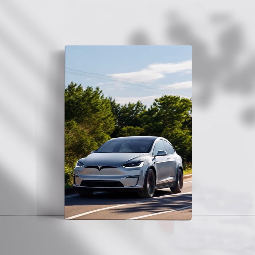 Tesla Model X Cruising on Sunny Day - Innovation in Motion - EnjoyStore