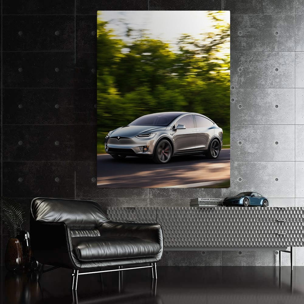 Tesla Model X in Lush Forest - Ultimate Electric SUV - EnjoyStore