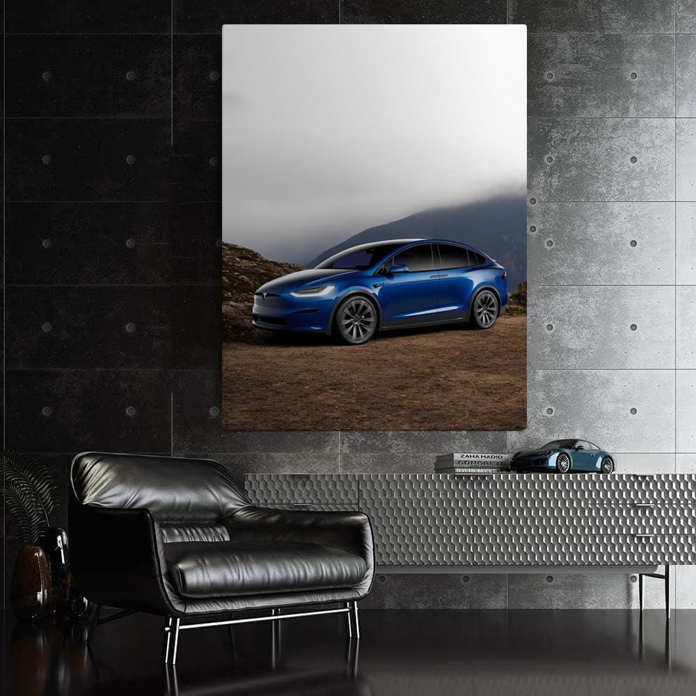 Tesla Model X with Majestic Mountains - Power Meets Elegance - EnjoyStore