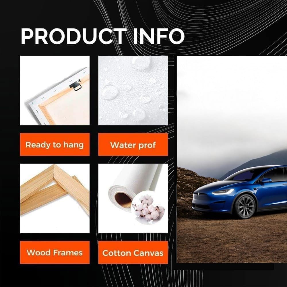 Tesla Model X with Majestic Mountains - Power Meets Elegance - EnjoyStore