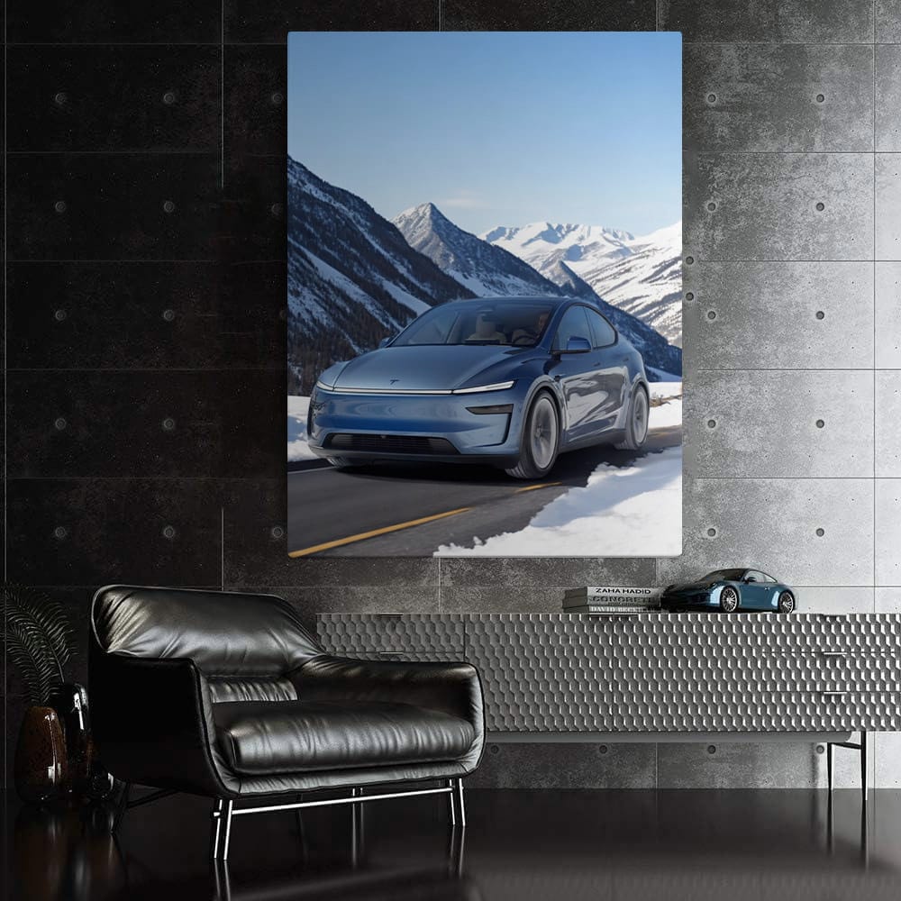 Tesla Model Y Navigates Snowy Mountain Roads - Pure Innovation - EnjoyStore