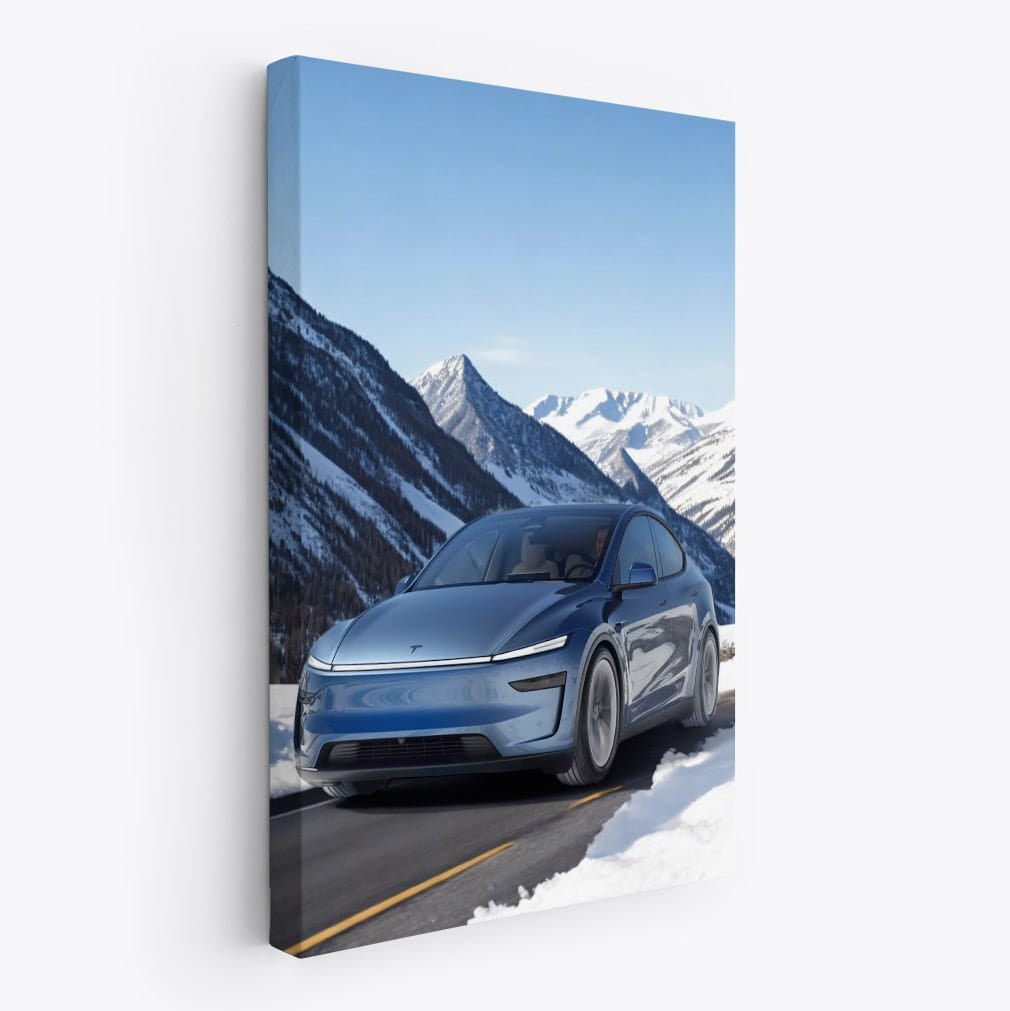 Tesla Model Y Navigates Snowy Mountain Roads - Pure Innovation - EnjoyStore