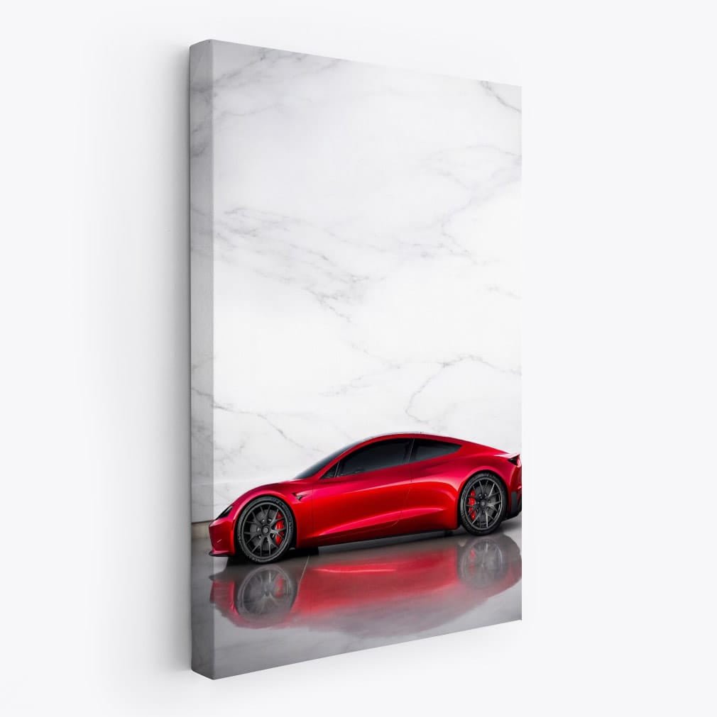 Tesla Roadster Marble Finish - Sleek and Futuristic - EnjoyStore