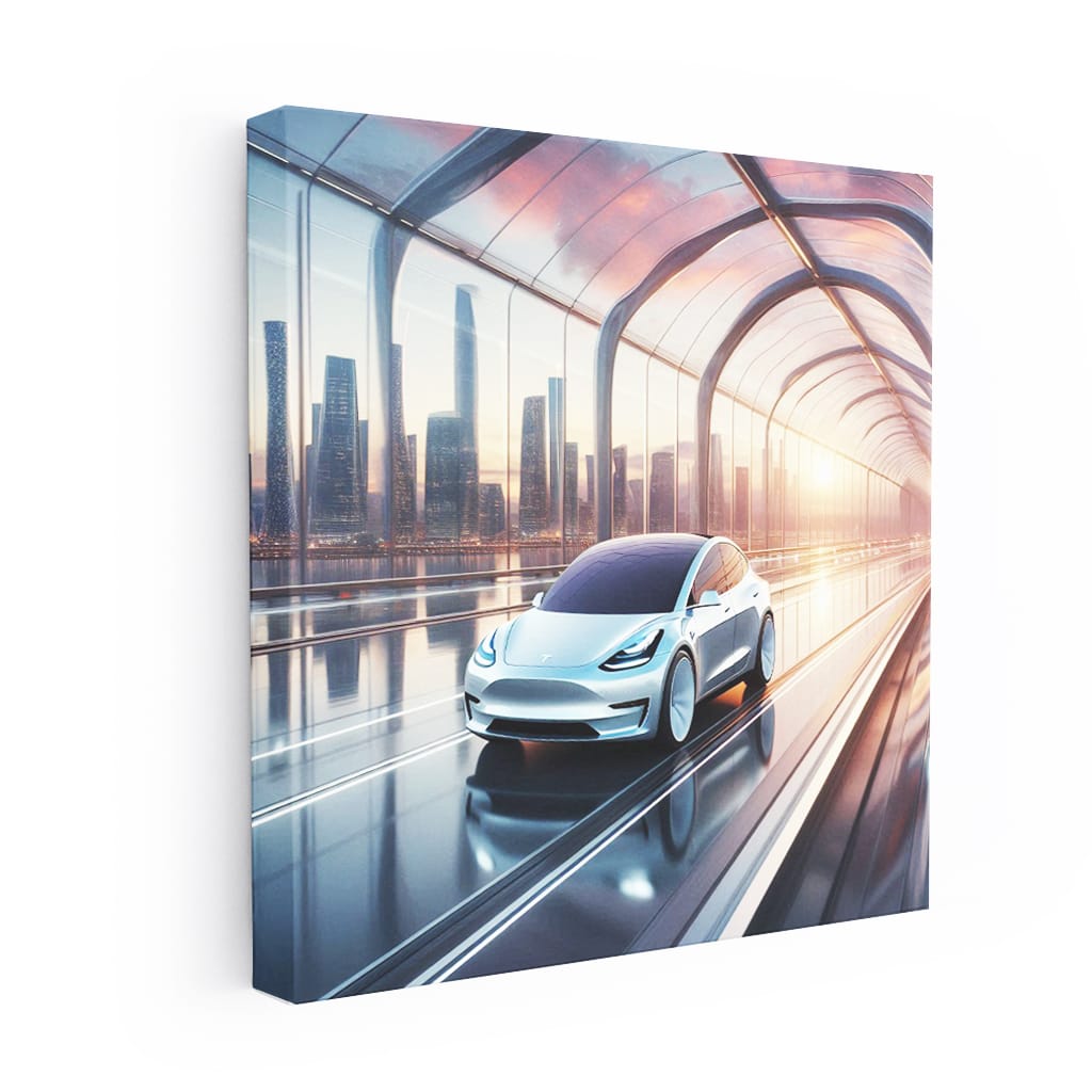 Tesla Model Y Bridge Adventure - Sleek and Innovative