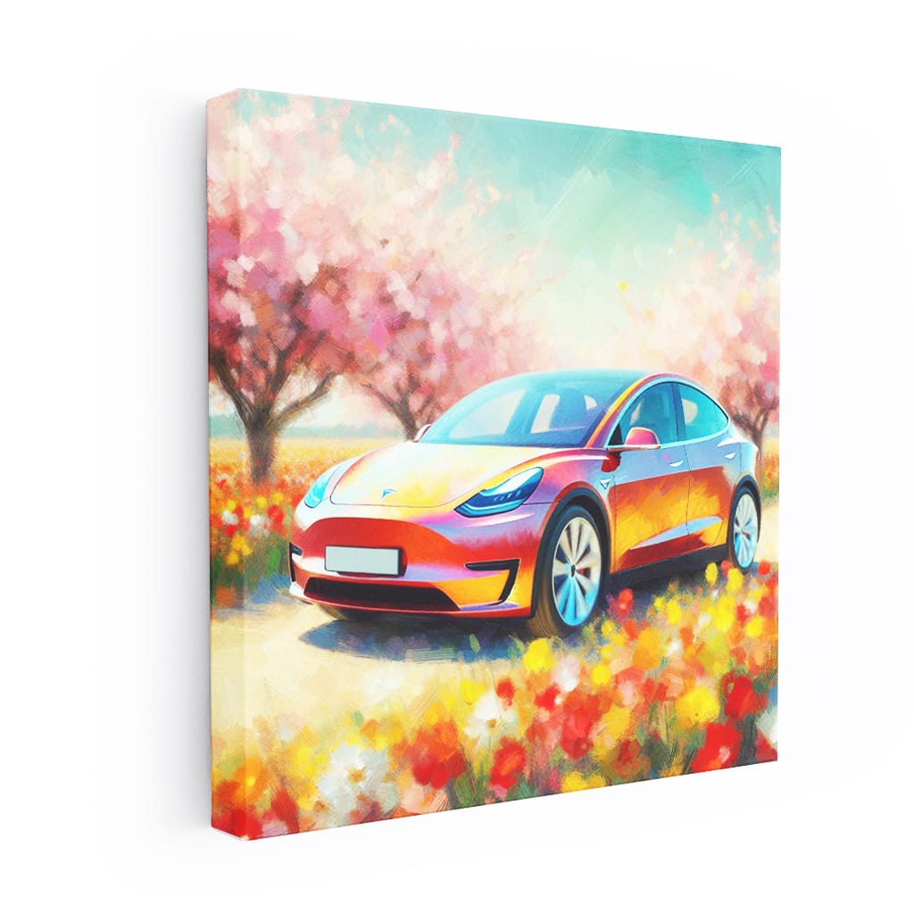 Impressionist Tesla Model Y: Modern Elegance on Wheels