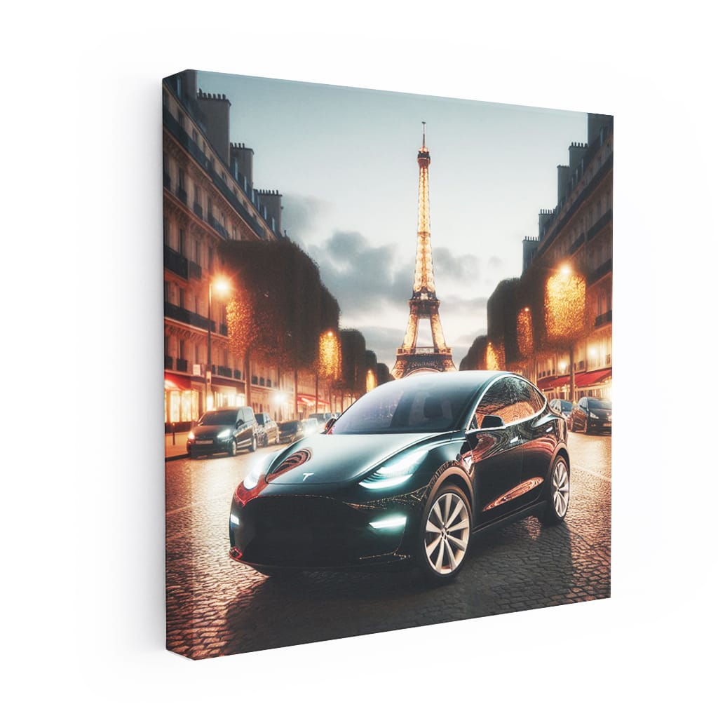 Tesla Model Y at Paris - Sleek, Modern, Electric Performance