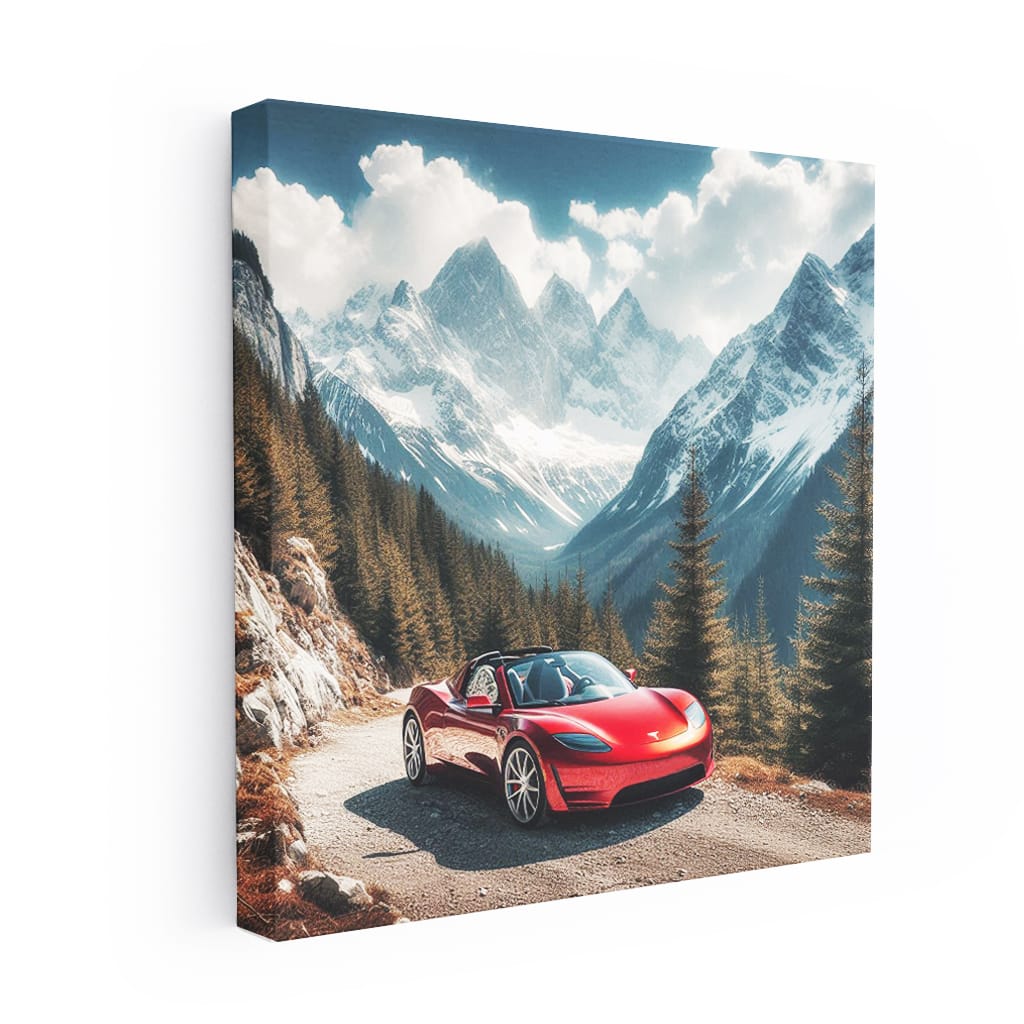 Tesla Roadster Conquers Mountain Roads - Speed and Elegance