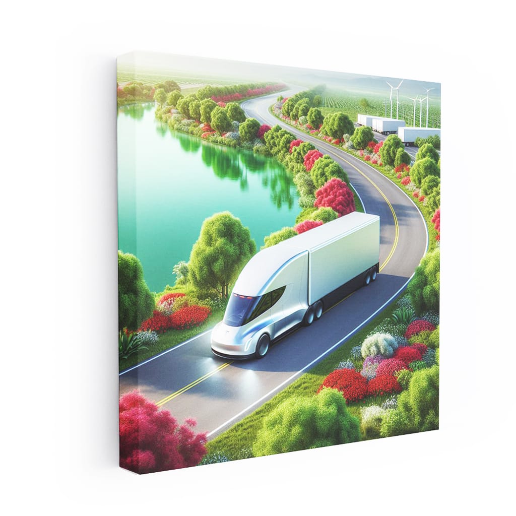 Tesla Semi at Lake - Future of Transport