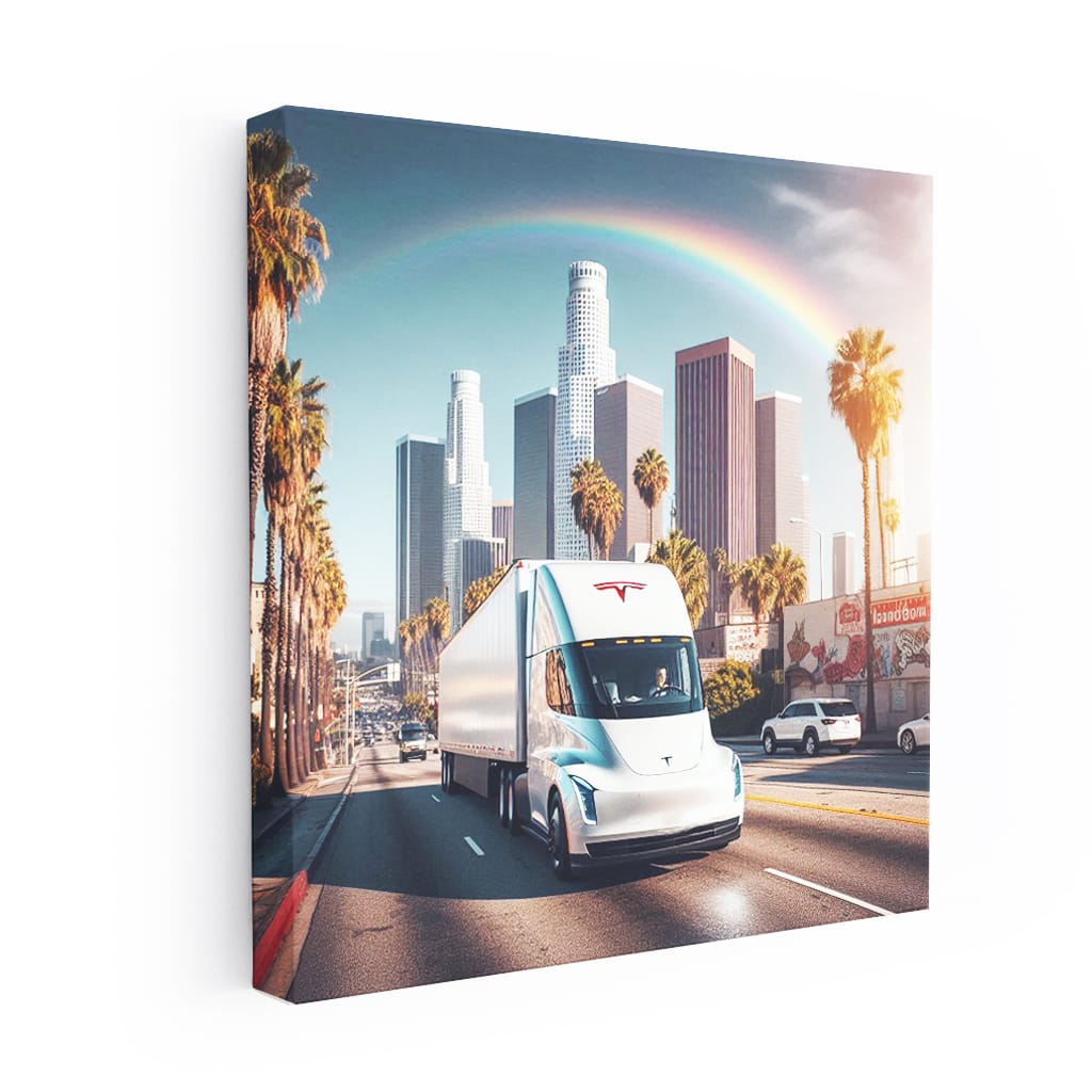 Tesla Semi Truck in Los Angeles - Futuristic and Powerful