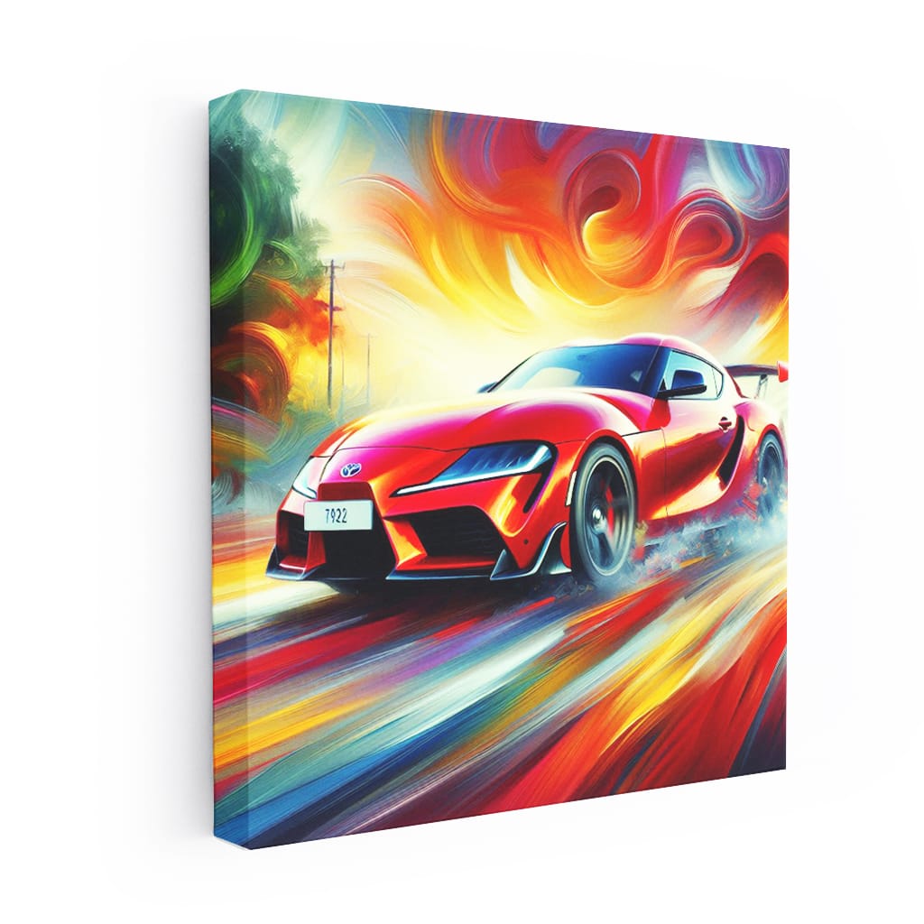 Toyota GR Supra in Impressionist Style - Bold and Dynamic