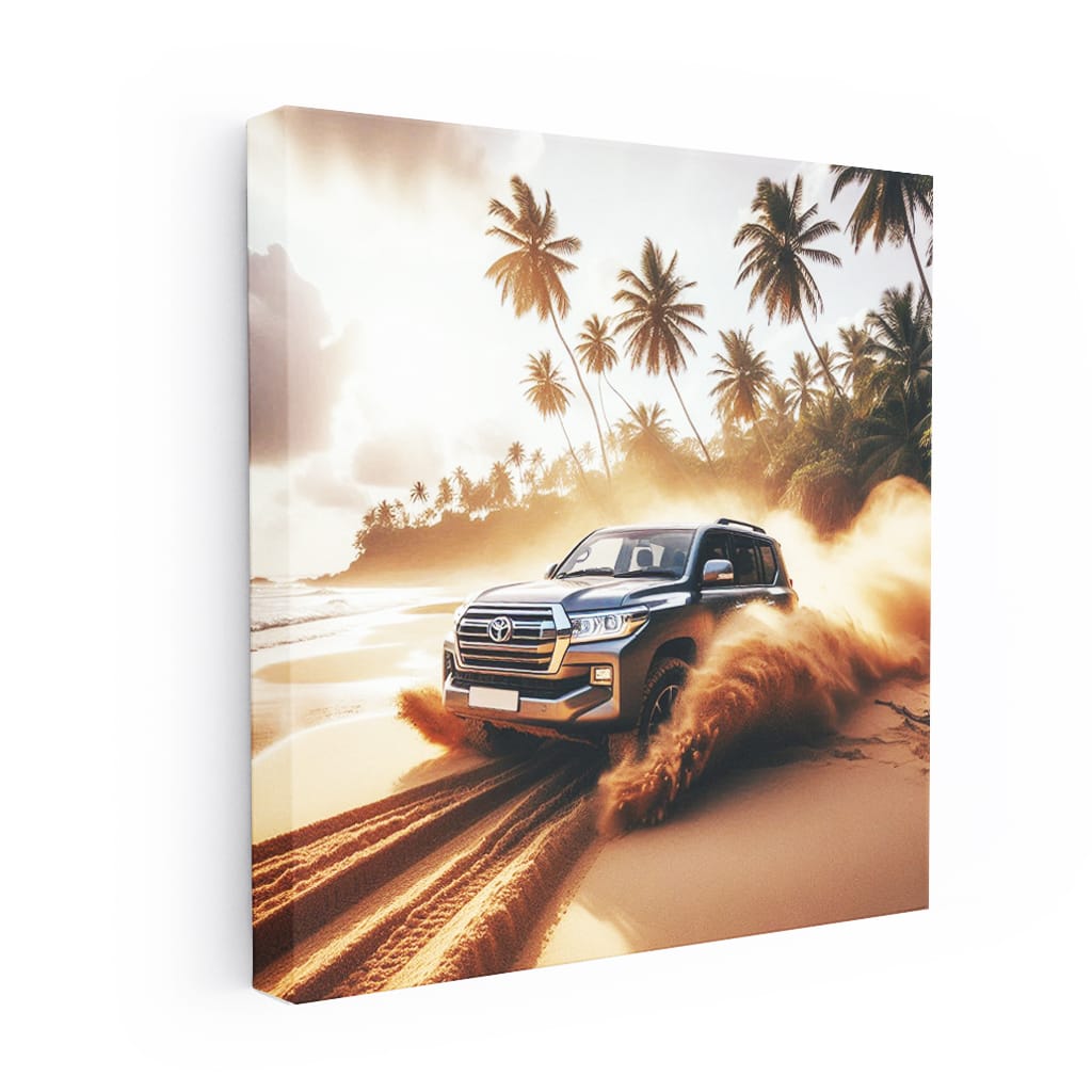 Toyota Land Cruiser on Beach - Rugged Adventure Awaiting