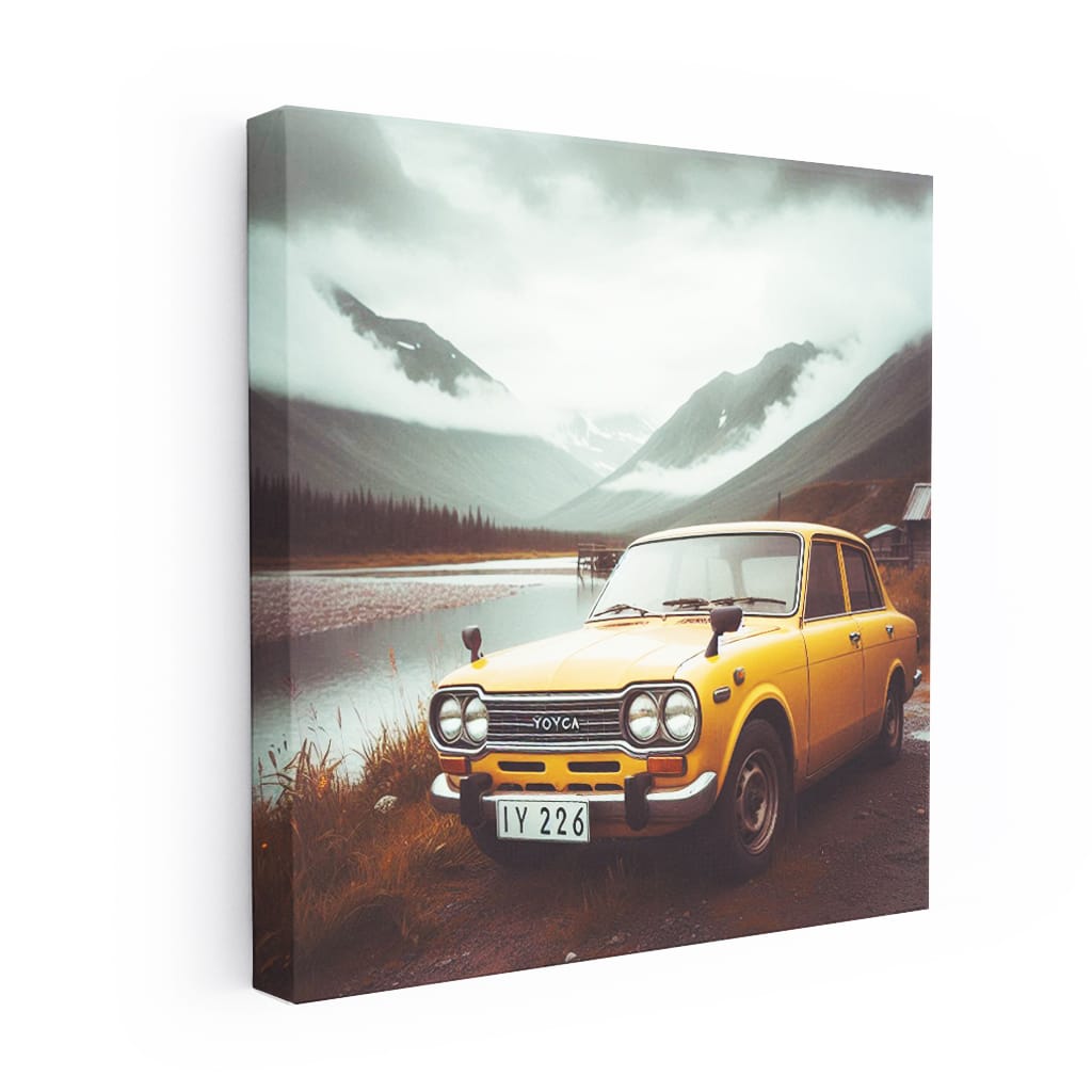 Vintage Toyota in Overcast: Classic Elegance on Wheels