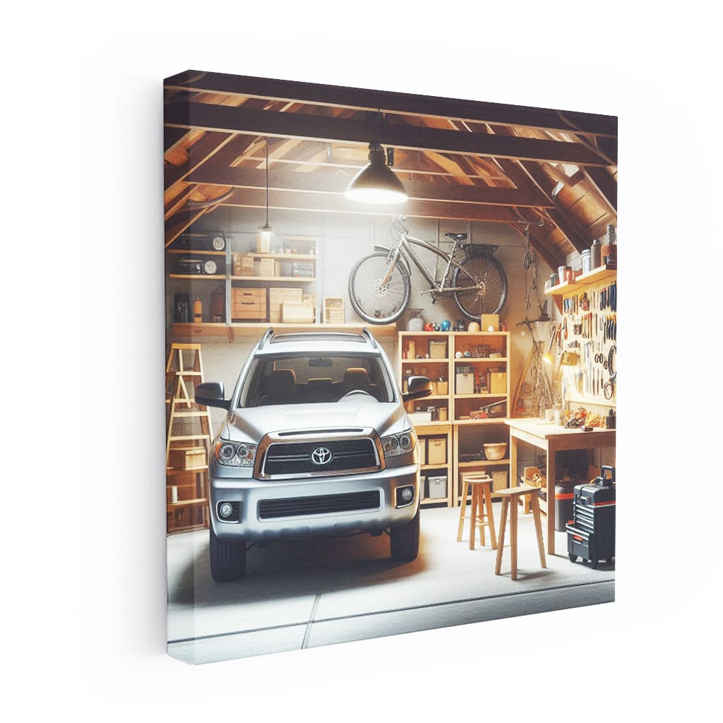 Toyota Sequoia Parked in Garage - Rugged and Reliable SUV