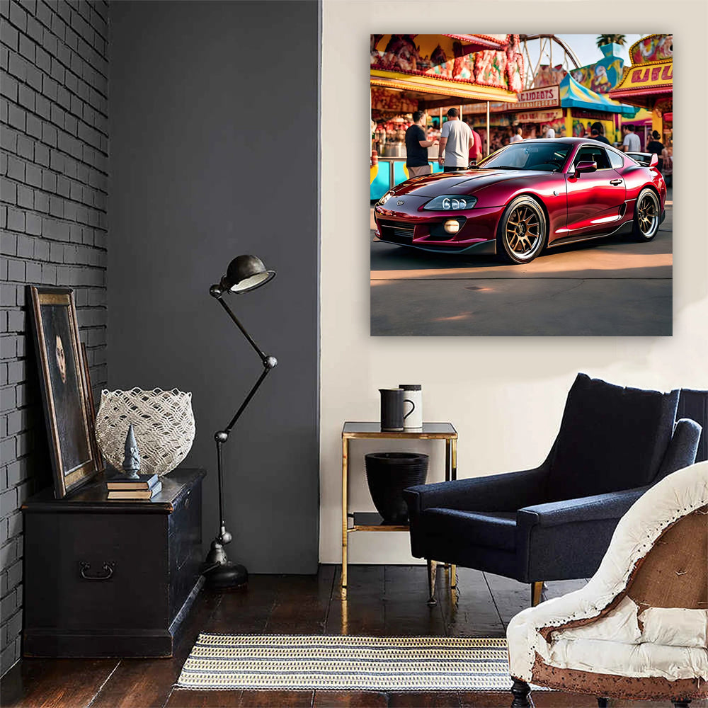 Burgundy Toyota Supra - Iconic Sports Car Excellence