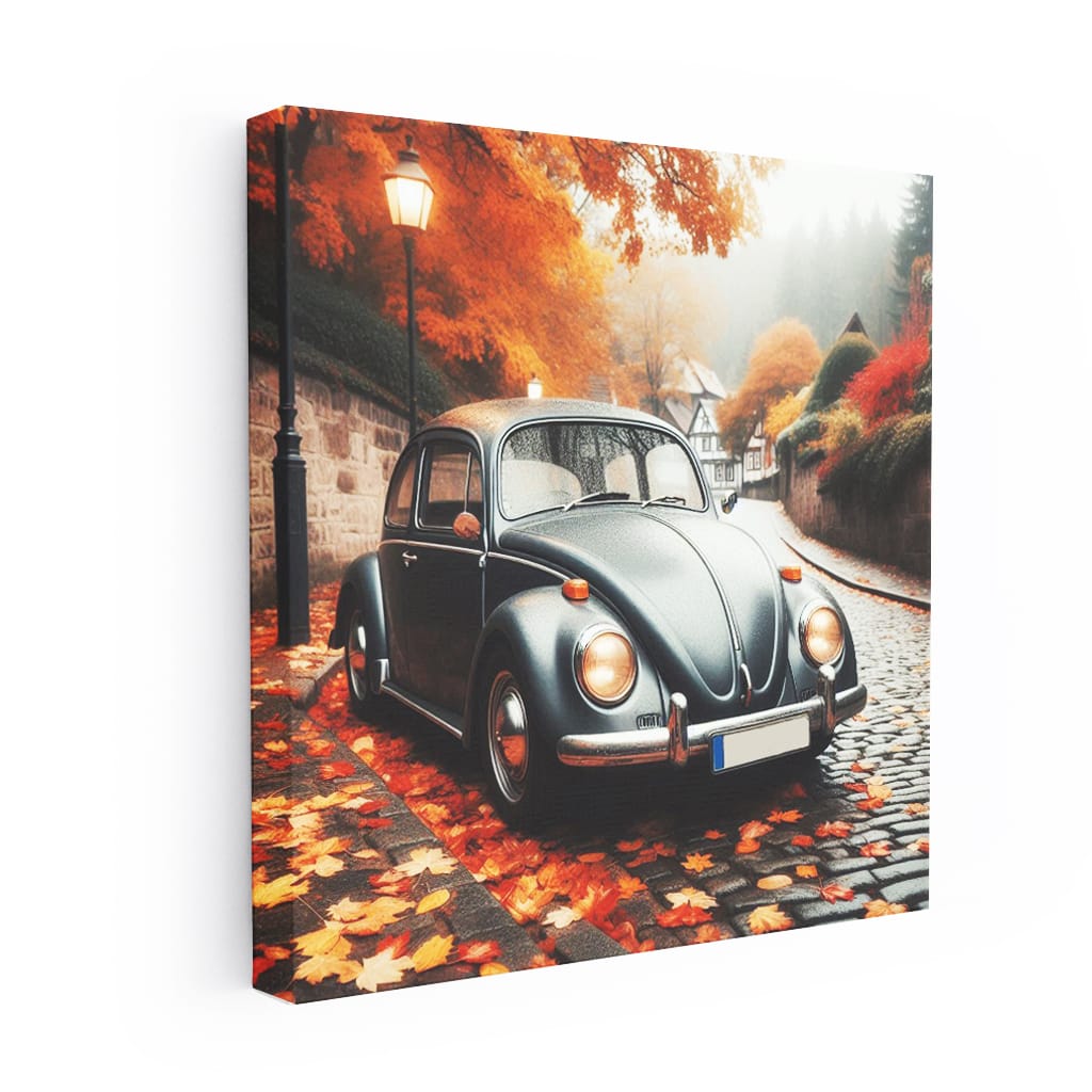 Volkswagen Beetle in Overcast Weather - Iconic and Timeless