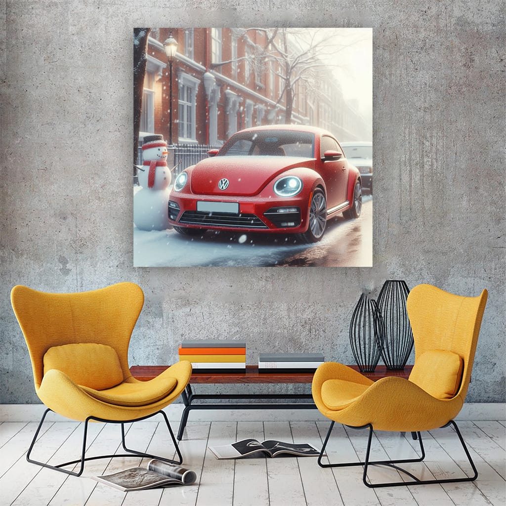 Volkswagen Beetle R-Line in Snowfall - Stylish and Classic