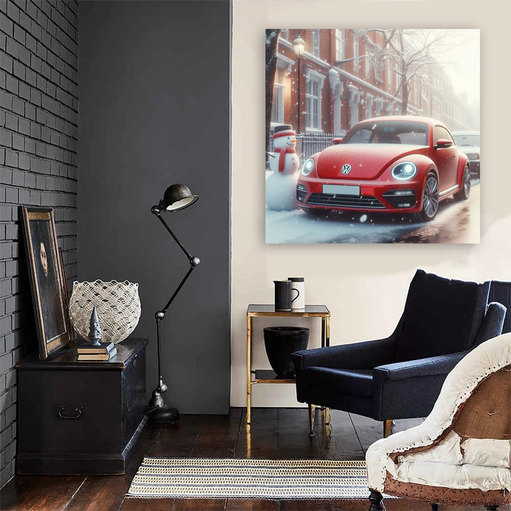 Volkswagen Beetle R-Line in Snowfall - Stylish and Classic