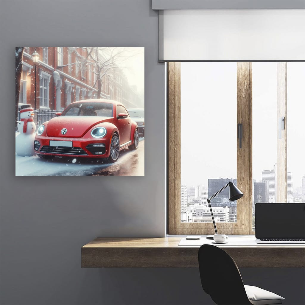 Volkswagen Beetle R-Line in Snowfall - Stylish and Classic