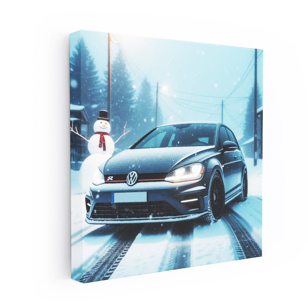 Volkswagen Golf R in Snowfall - Performance Meets Elegance