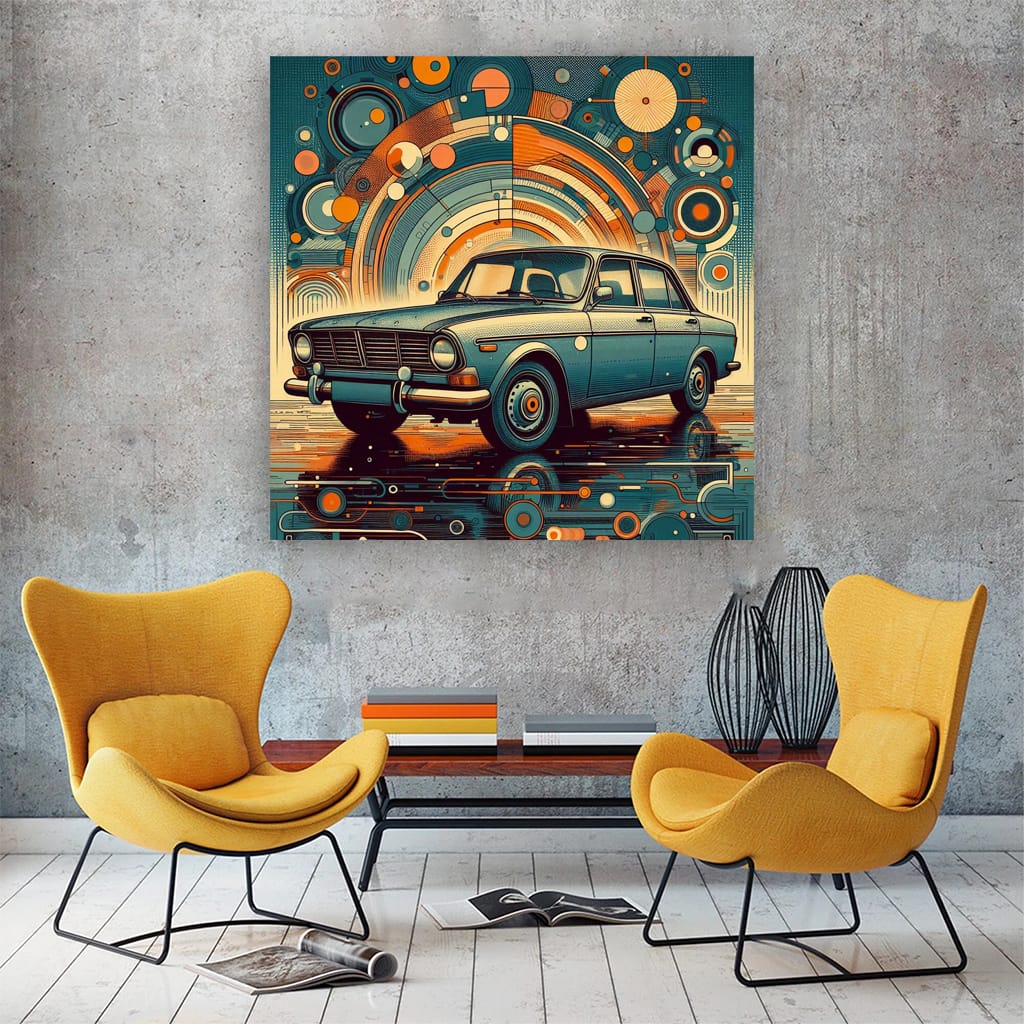Vintage Volvo Abstract - Classic Design with Timeless Charm