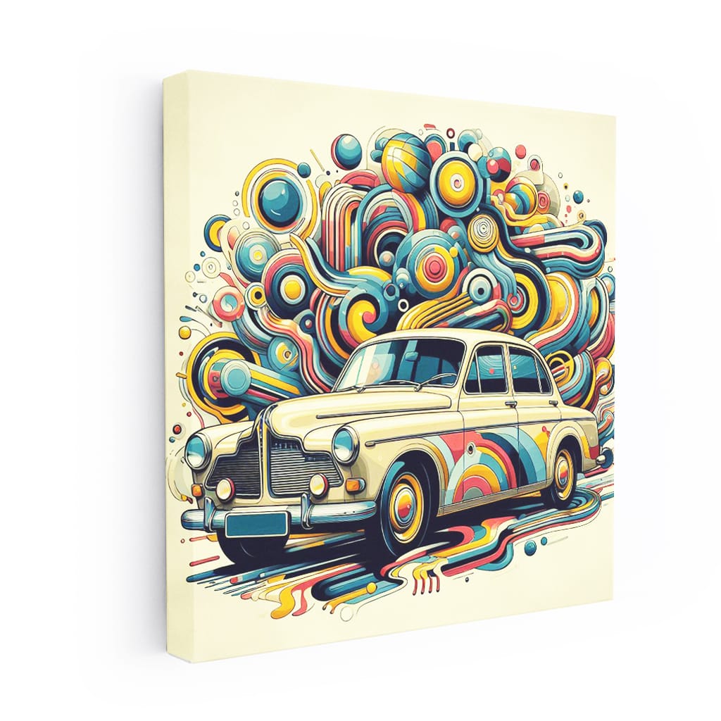 Vintage Volvo: Classic Abstract Design, Timeless Elegance