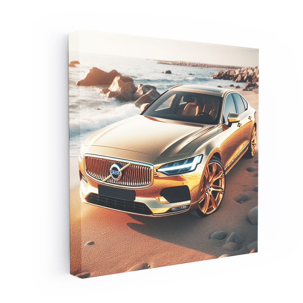 Volvo S90 on Sandy Beach - Elegance Meets Performance
